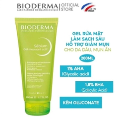 Gel Rửa Mặt Ngăn Ngừa Mụn Cho Da Hỗn Hợp Bioderma Sebium Gel Moussant