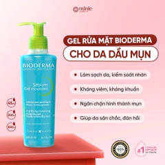 Gel Rửa Mặt Ngăn Ngừa Mụn Cho Da Nhạy Cảm Bioderma Sensibio Gel Moussant
