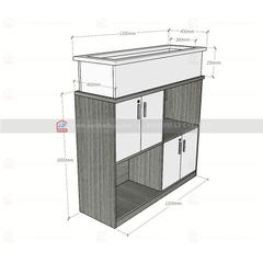 Tủ Hồ Sơ Gỗ Thấp - TTTK05