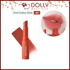 Son Thỏi Innisfree Vivid Cotton Stick 03 Orange Cookie