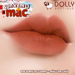 Son Kem Lì MAC Powder Kiss Liquid 998 Sorry Not Sorry (Màu Cam Đất Cháy) - 5ml