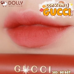 Son Kem Gucci Rouge à Lèvres Liquid Matte Lip Colour 505 Janet Rust (Màu Đỏ Cam Đất)