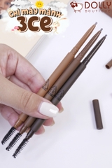 Chì Mày Siêu Mảnh 3CE Stylenanda Super Slim Eye Brow Pencil #Light Brown (Nâu Nhạt)