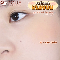 Phấn Má KLAVUU Urban Pearlsation Natural Powder Blusher - 02 Soft Peach (Cam Cháy)