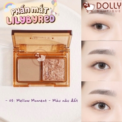 Bảng Phấn Mắt 2 Ô Siêu Xinh, Bền Màu Lilybyred Little Bitty Moment Shadow #05 Mellow Moment - 1,6g