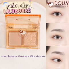 Bảng Phấn Mắt 2 Ô Siêu Xinh, Bền Màu Lilybyred Little Bitty Moment Shadow #02 Delicate - 1,6g