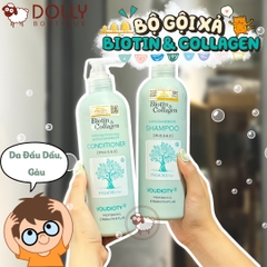 Bộ Gội Xả Pasiori Biotin & Collagen Voudioty Professional Anti Dandruff - 1000ml * 2 chai (Trị Gàu, Kiềm Dầu)