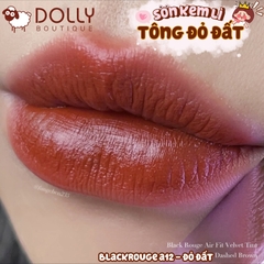 Son Kem Lì Black Rouge Air Fit Velvet Tint  #A12 Dashed Brown (Màu Nâu Gạch Trầm)