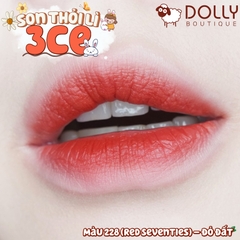 Son Thỏi Lì 3CE Matte Lip Color #228 Red Seventies (Màu Đỏ Nâu Đất)