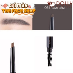 Chì Kẻ Mày The Face Shop Designing Eyebrow Pencil #06 Dark Gray (Xám Đậm)