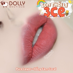 Son Thỏi 3CE Blur Matte Lipstick #06 Pure Layer (Màu Cam San Hô) - 4g