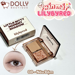 Bảng Phấn Mắt 2 Ô Siêu Xinh, Bền Màu Lilybyred Little Bitty Moment Shadow #08 Loving Moment - 1.6g