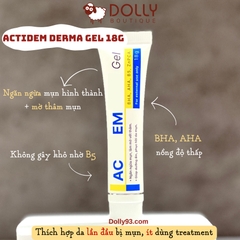 Gel Dưỡng Giảm Mụn, Mờ Thâm Actidem Derma Gel - 18g