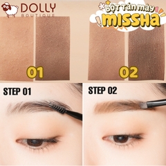 Bột Kẻ Chân Mày Missha Twin Brow Kit No.2 Gray Brown (Màu Nâu Xám) 4.4g
