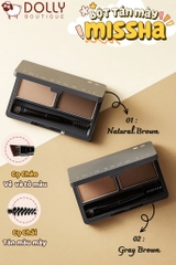 Bột Kẻ Chân Mày Missha Twin Brow Kit No.2 Gray Brown (Màu Nâu Xám) 4.4g