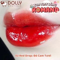 Son Tint Bóng Romand Glasting Water Tint 02 Red Drop Màu Đỏ Táo