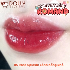 Son Kem Dạng Tint Bóng Romand Glasting Water Tint 4g #05 Rose Splash (Màu Cánh Hồng Khô)
