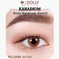 Chì Kẻ Mày 2 Đầu Nét Mảnh Karadium Auto Eyebrow Pencil 0.18g - 02 Dark Brown