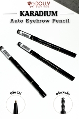 Chì Kẻ Mày 2 Đầu Nét Mảnh Karadium Auto Eyebrow Pencil 0.18g - 02 Dark Brown