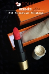 Son Thỏi Hermes Matte Lipstick #46 Rouge Exotique (Màu Hồng Cam San Hô)