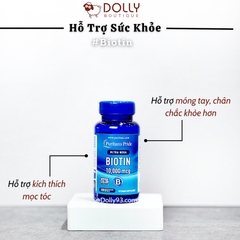 Viên Uống Kích Mọc Tóc Puritans Pride Ultra Mega Biotin 10000 Mcg - (100 viên)