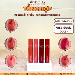 Son Kem Dạng Tint Bóng Romand Juicy Lasting Tint #10 Nudy Peanut (Màu Cam Đào Nude) - 5.5g