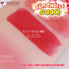 Son Thỏi Lì Gucci Matte Lipstick #25 Goldie Red (Màu Đỏ Thuần)