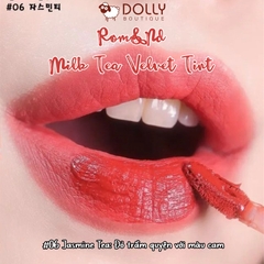 Son Kem Lì Romand Milk Tea Velvet Tint Ver 2 #06 Jasmine Tea (Màu Đỏ Cam Trầm)