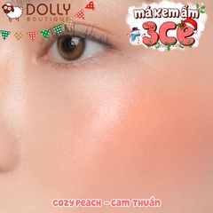 Má Hồng Dạng Kem Bền Màu, Lâu Trôi 3CE Sheer Liquid Blusher #Cozy Peach (Màu Cam Đào) - 3g