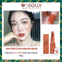 Son thỏi lì 3CE Mood Recipe Matte Lip Color #220 HIT ME UP (Màu Cam Đất) - 3.5g