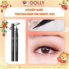 Kẻ Mắt Nước The Face Shop Ink Graffi Brush Pen Liner #01 Black (Đen)