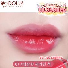 Son Tint Bóng Lilybyred Bloody Liar Coating Tint #07 Daring (Đỏ Cherry) - 4g