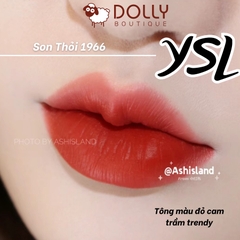 Son Thỏi YSL Rouge Pur Couture The Slim Matte Lipstick 1966 - Màu Đỏ Cam Trầm
