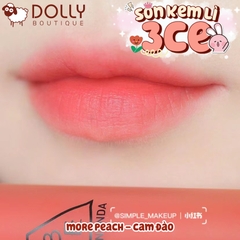 Son Kem Lì 3CE Blur Water Tint #More Peach ( Màu Cam Đào ) - 4.6g