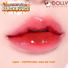 Son Kem Dạng Tint Bóng Black Rouge Glow Bokki Tint #GB01 Pepper Red (Đỏ Tươi)