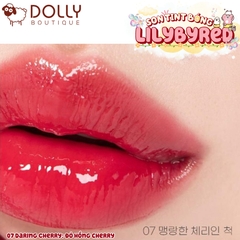 Son Tint Bóng Lilybyred Bloody Liar Coating Tint #07 Daring (Đỏ Cherry) - 4g