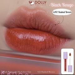 Son Kem Lì Black Rouge Air Fit Velvet Tint  #A12 Dashed Brown ( Màu Nâu Gạch Trầm ) - 4.5g