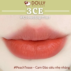 Son Kem Lì 3CE Cloud Lip Tint #Peach Tease ( Màu Cam San Hô ) - 4g 0326