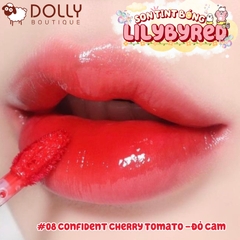 Son Tint Bóng Lilybyred Bloody Liar Coating Tint #08 Confident Cherry Tomato (Đỏ Cam) - 4g