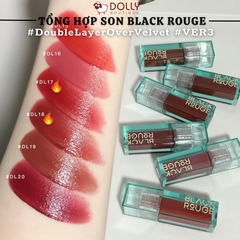 Son Kem Black Rouge Double Layer Over Velvet Ver 3 #DL18 Vintage Ruby ( Đỏ Chili Trầm ) - 4.1g