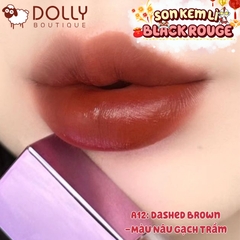 Son Kem Lì Black Rouge Air Fit Velvet Tint  #A12 Dashed Brown ( Màu Nâu Gạch Trầm ) - 4.5g