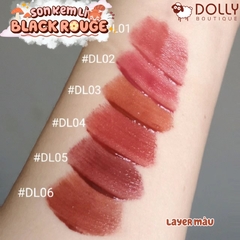 Son Kem Black Rouge Double Layer Over Velvet  #DL02 Mute Layer ( Màu Hồng Lạnh ) - 4.1g