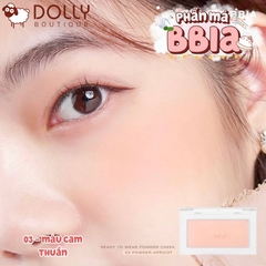 Phấn Má Bbia Ready To Wear Powder Cheek #03 Powder Apricot ( Cam San Hô ) - 10g