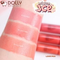 Má Hồng Dạng Kem Bền Màu, Lâu Trôi 3CE Sheer Liquid Blusher #Side Piece ( Tông Hồng Baby) ) - 3g