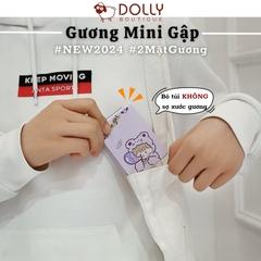 Gương Gập 2 Mặt Tròn - Milk Tea Rabbit