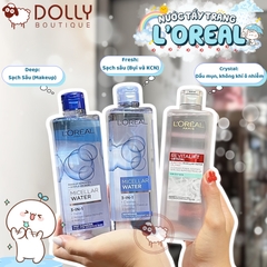 Nước Tẩy Trang L'Oreal Paris Skincare Make Up Remover Micellar Refreshing ( Tươi Mát ) - 400ml
