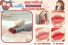 Son Thỏi Romand Zero Gram Matte Lipstick - 17 Red Heat 3g ( Màu Đỏ Thuần )