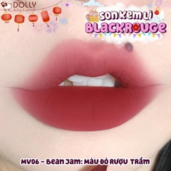 Son Kem Lì Black Rouge Mudissh Cushion Velvet #MV06 - Bean Jam (Đỏ Rượu Pha Nâu)