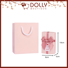 Hộp Quà Nhỏ Hồng Nơ Hồng Có Kèm Túi 14*8*5cm