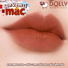 Son Kem MAC Powder Kiss Liquid Lipcolour #979 Impulsive (Màu Cam Cháy)
